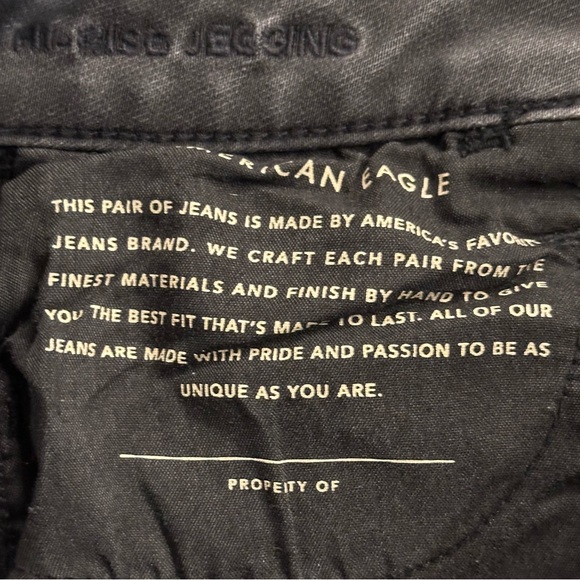 American Eagle Outfitters Hi-Rise Jegging Super Stretch Charcoal Jeans 0 Long - Picture 12 of 13